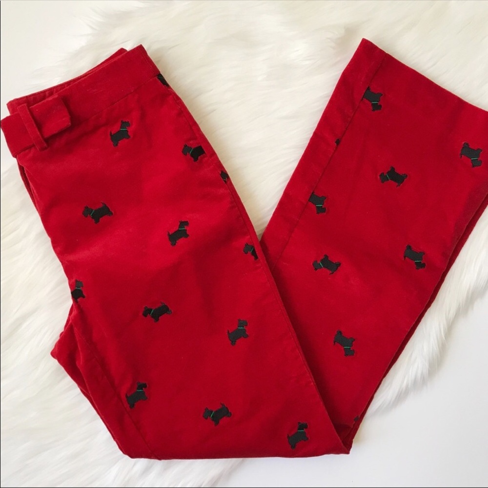 Lilly Pulitzer Scottie Dog Embroidered Pants